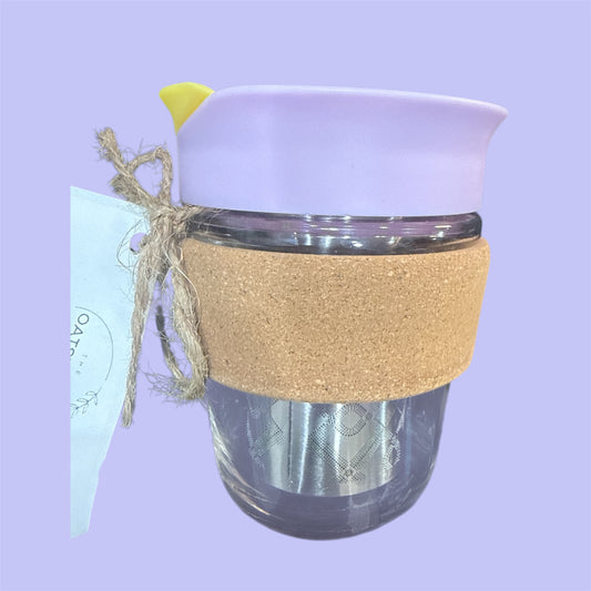 Glass tea infuser cup
